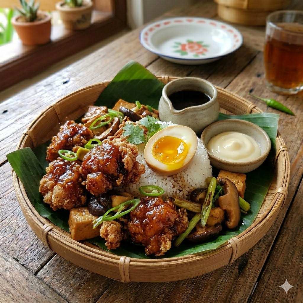 Nasi Karage Sukinaki dengan ayam crispy